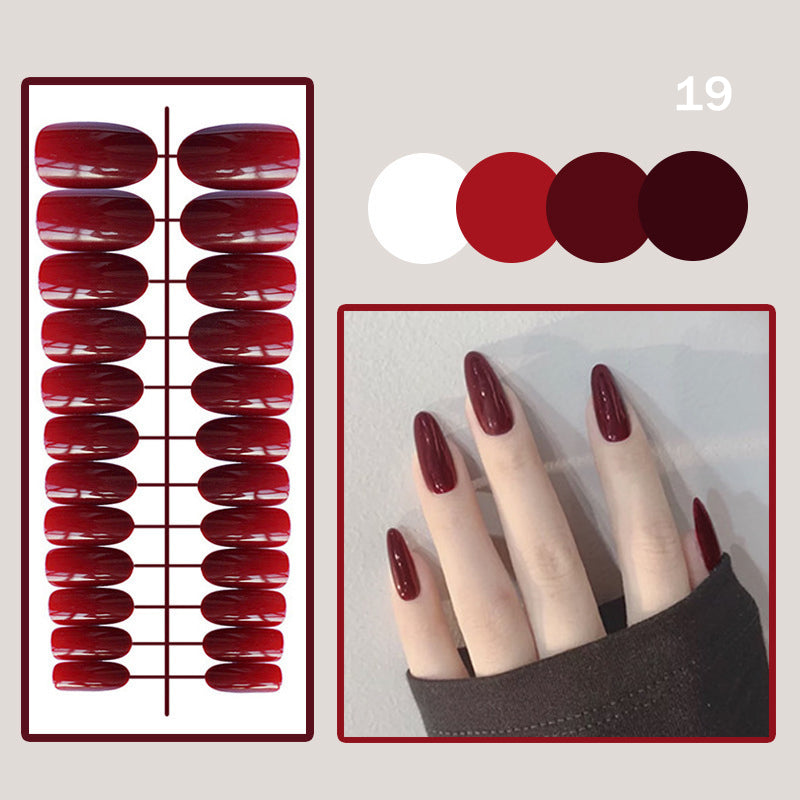24pcs Acrylic Nails with Design