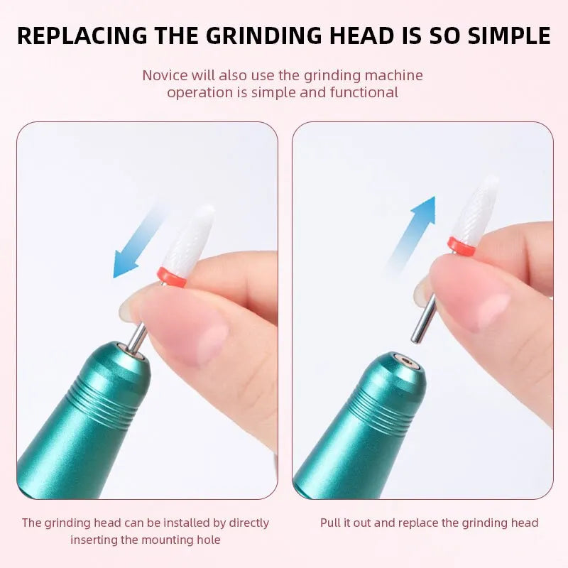35000RPM Wireless Nail Drill Rechargeable Cordless Manicure Pedicure Drill