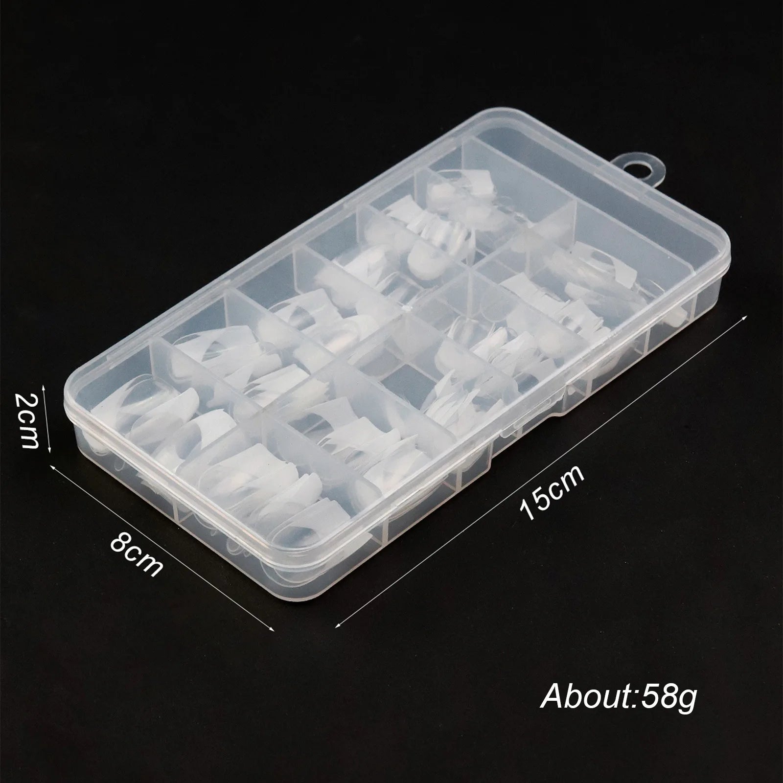 120pcs Boxed Acrylic French False Nails Multicolor Square Almond Nail Tips Full Cover Mixed Size Press On Nails