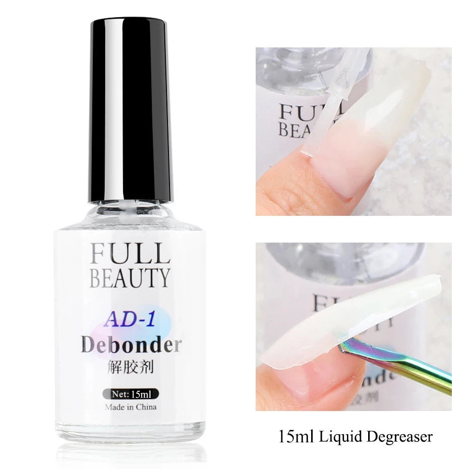 15ml Nail Glue Remover False Nail Tips Debonder for Gel Rhinestone Fake Press On Nails Fast Dissolve Liquid