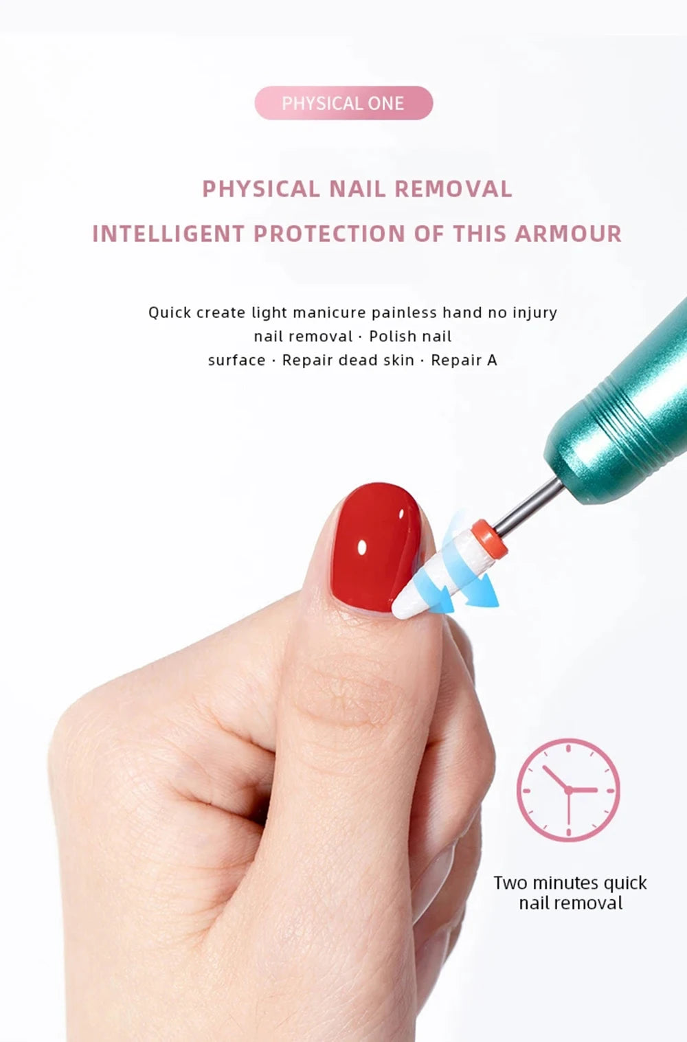 35000RPM Wireless Nail Drill Rechargeable Cordless Manicure Pedicure Drill