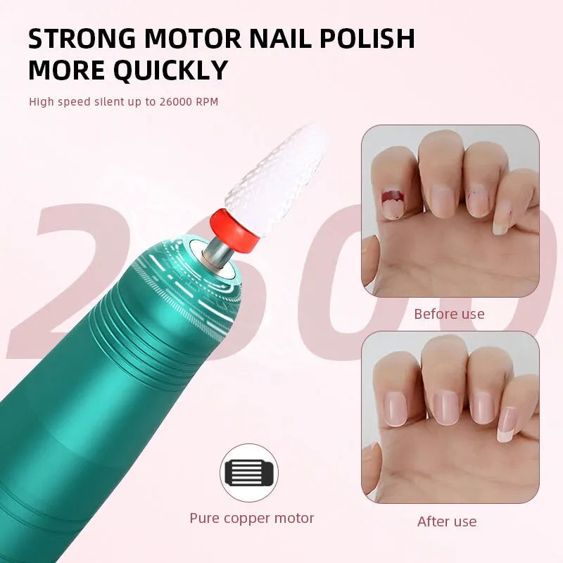 35000RPM Wireless Nail Drill Rechargeable Cordless Manicure Pedicure Drill
