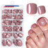 168Pc Press on Toenails with Glue Adhesive Tabs - Short Square 