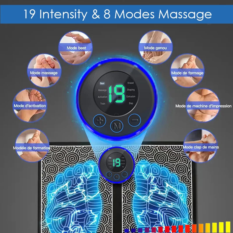 Electric Foot Massager Pad Muscle Massage Relaxation Trainer For Massage Fitness Indoor Outdoor Relax