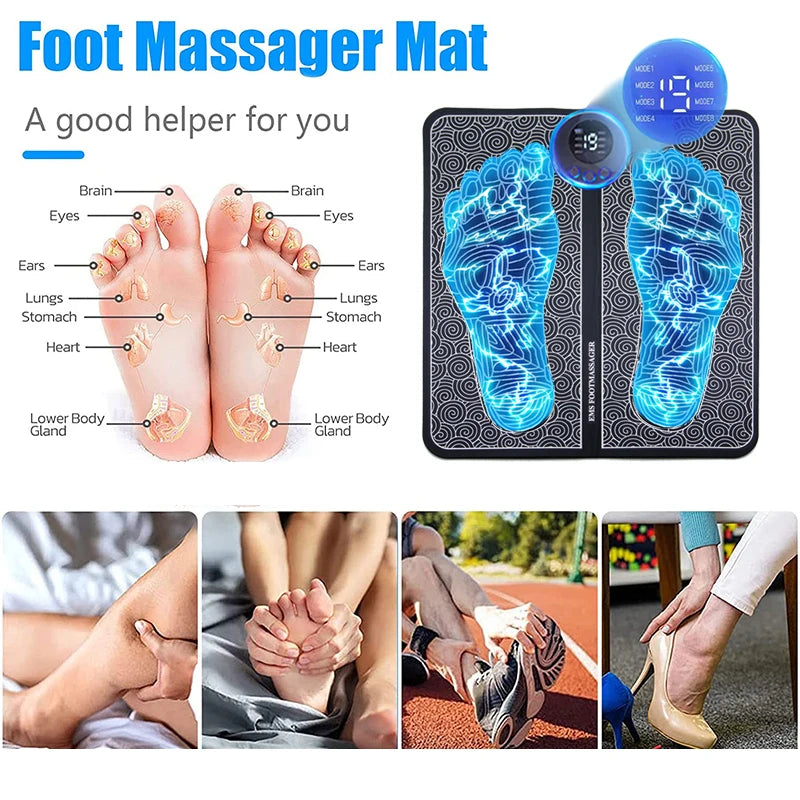 Electric Foot Massager Pad Muscle Massage Relaxation Trainer For Massage Fitness Indoor Outdoor Relax