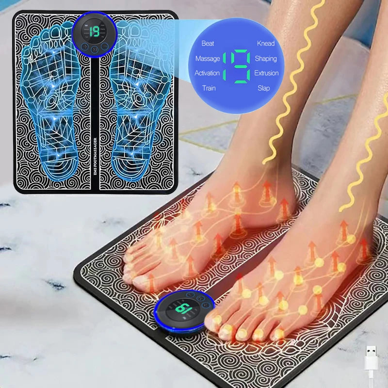 Electric Foot Massager Pad Muscle Massage Relaxation Trainer For Massage Fitness Indoor Outdoor Relax